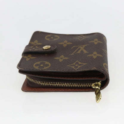 Louis Vuitton Compact Zippe Wallet Monogram Canvas Brown Canvas Wallets Accessory (Pre-Owned)