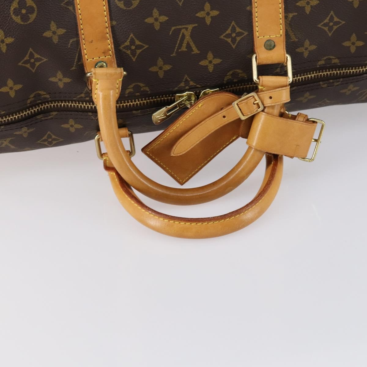Louis Vuitton Keepall Bag Monogram Canvas Brown Canvas Travel Bag Bag (Pre-Owned)