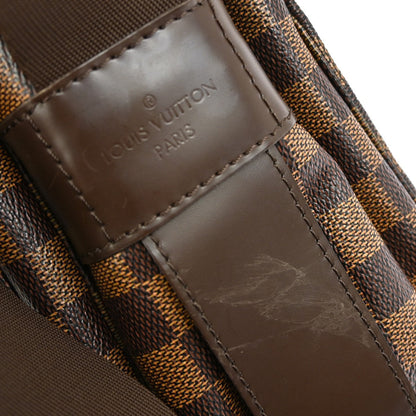Louis Vuitton Naviglio Handbag Damier Brown Canvas Shoulder Bag Bag (Pre-Owned)