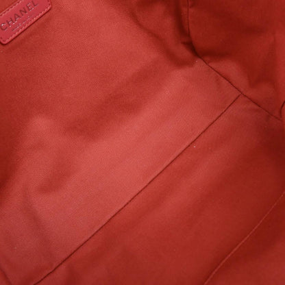 Chanel Deauville Tote Canvas Pink Canvas Tote Bag Bag (Pre-Owned)