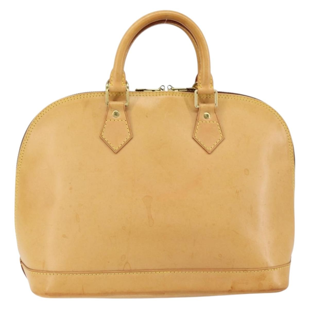 Louis Vuitton Alma Handbag Nomade Leather Beige Leather Handbag (Pre-Owned)