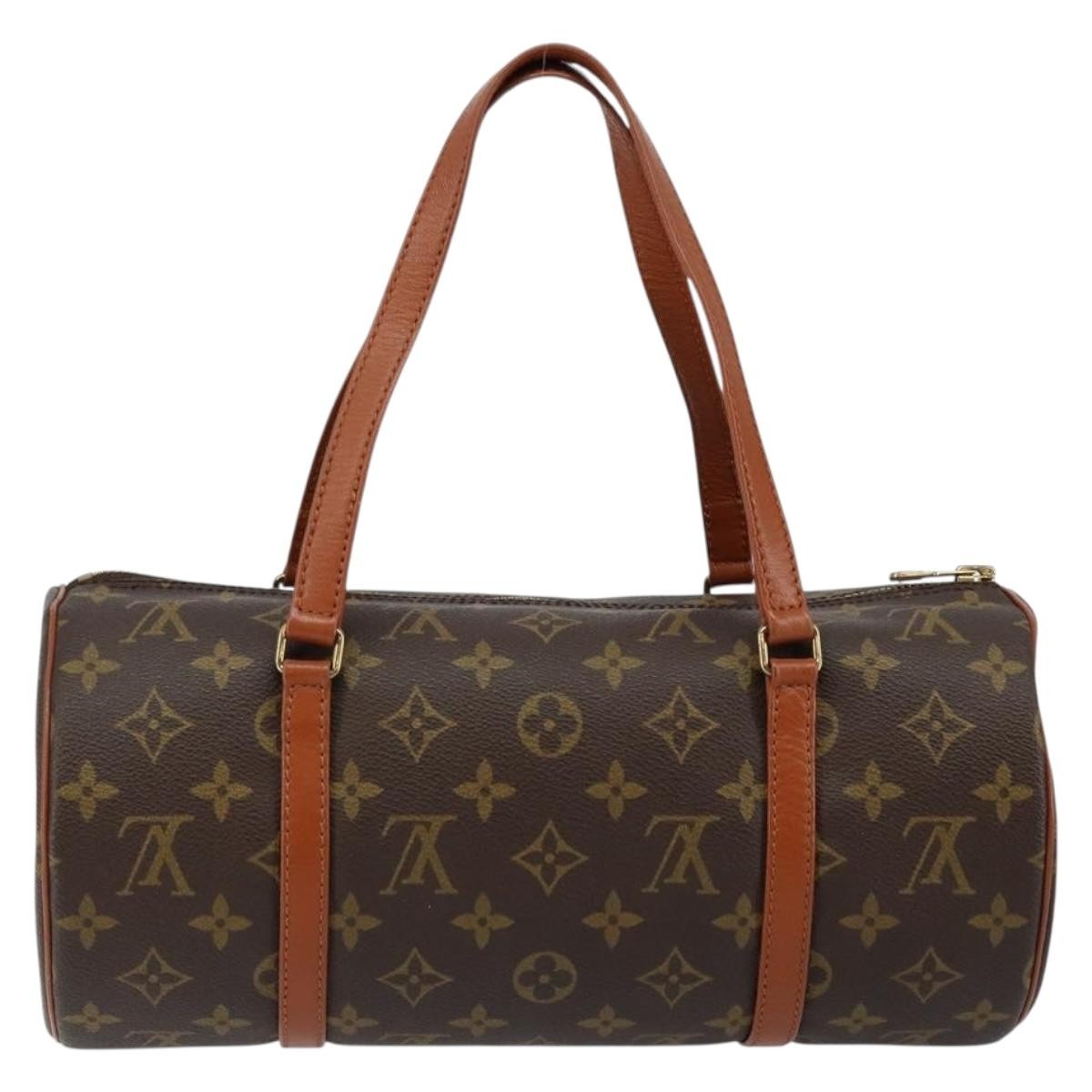 Louis Vuitton Papillon Handbag Monogram Canvas Brown Canvas Shoulder Bag Bag (Pre-Owned)