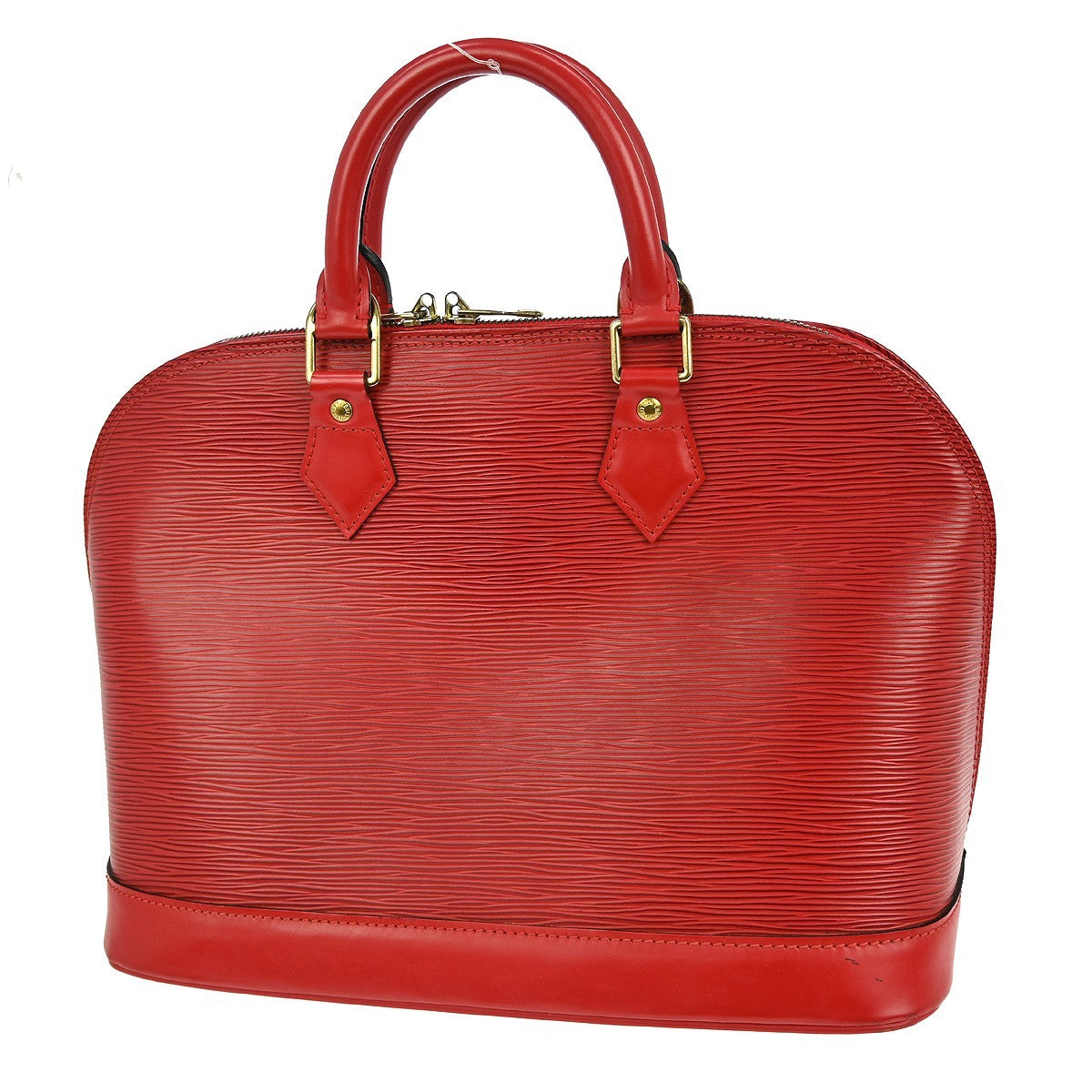 Louis Vuitton Alma Handbag Epi Leather Red Leather Handbag (Pre-Owned)