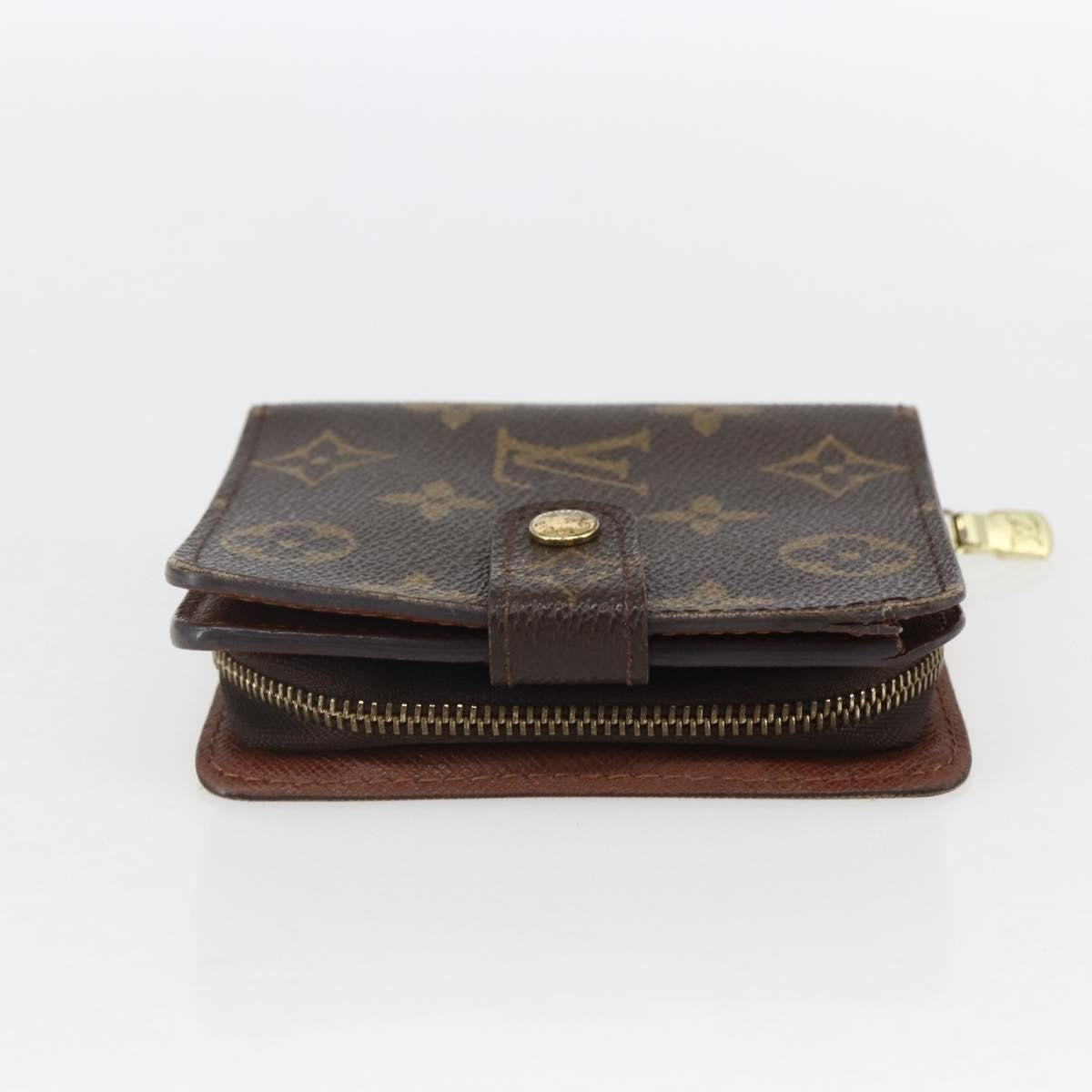 Louis Vuitton Compact Zippe Wallet Monogram Canvas Brown Canvas Wallets Accessory (Pre-Owned)