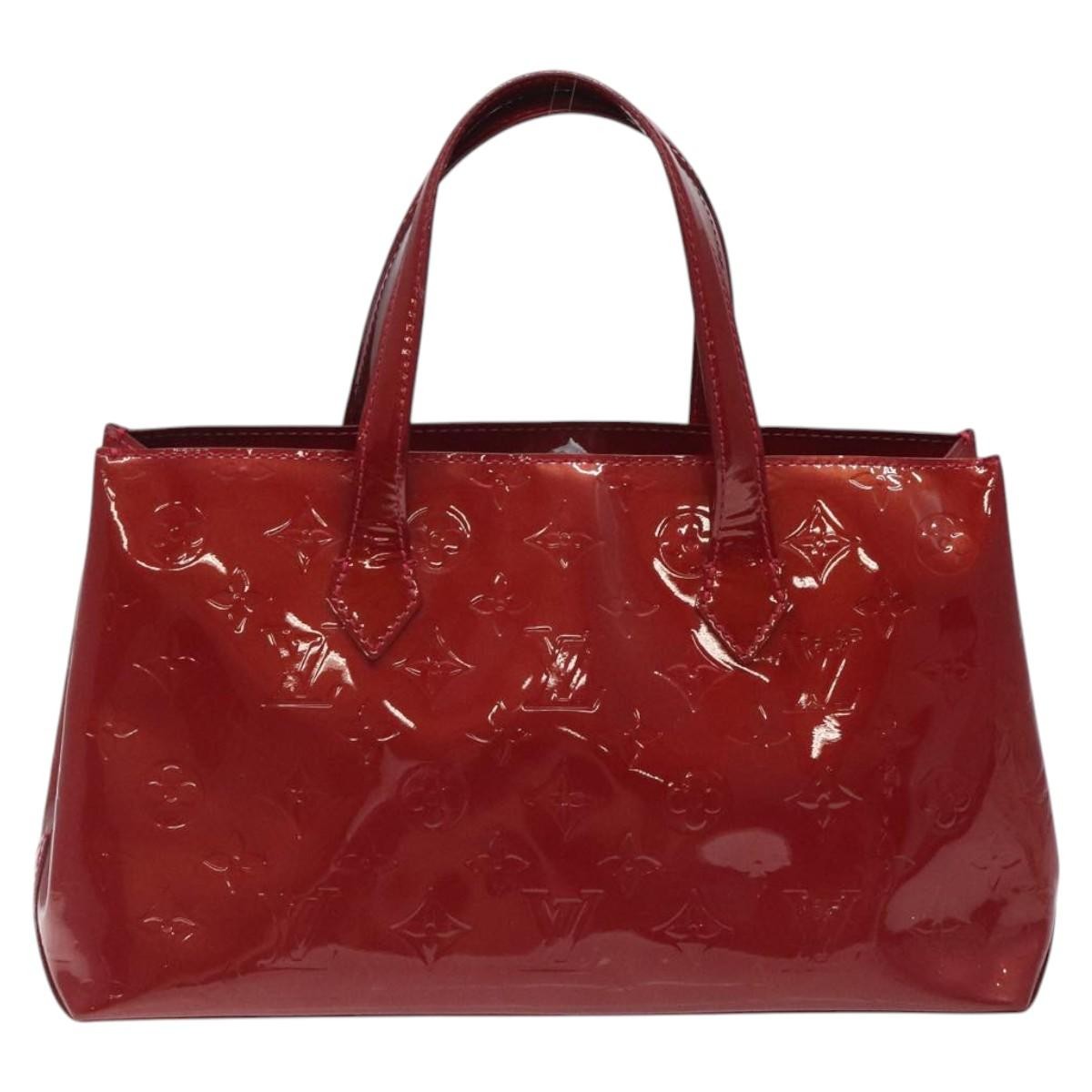 Louis Vuitton Wilshire Handbag Monogram Vernis Red Patent_Leather Handbag (Pre-Owned)