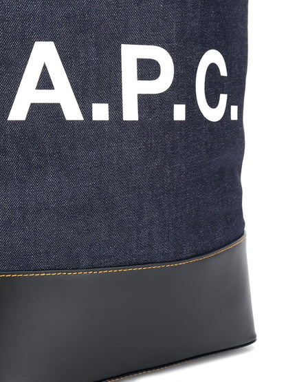 A.P.C. Men Axel Denim Tote Bag